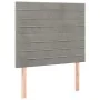 Headboard with LED lights light gray velvet 90x5x118/128 cm by , Headboards and footboards - Ref: Foro24-3122600, Price: 53,4...