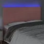 Kopfteil aus rosa Samt mit LED-Leuchten, 200 x 5 x 118/128 cm von , Kopf- und Fußteile - Ref: Foro24-3122635, Preis: 117,04 €...