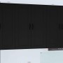 Armario de cocina mural con estante Negro 80 x 31 x 100 cm