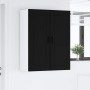 Armario de cocina mural con estante Negro 80 x 31 x 100 cm