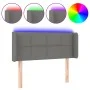 Dark gray fabric headboard with LED lights 93x16x78/88 cm by , Headboards and footboards - Ref: Foro24-3123219, Price: 57,46 ...