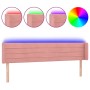 Rosa Samtkopfteil mit LED 203x16x78/88 cm von , Kopf- und Fußteile - Ref: Foro24-3123447, Preis: 79,42 €, Rabatt: %