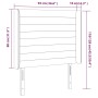 LED-Kopfteil aus dunkelblauem Samt, 93 x 16 x 118/128 cm von , Kopf- und Fußteile - Ref: Foro24-3124228, Preis: 80,01 €, Raba...