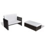 Braunes Gartensofa aus synthetischem Rattan von vidaXL, Outdoor-Sofas - Ref: Foro24-43070, Preis: 381,96 €, Rabatt: %
