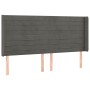 Dunkelgraues Samtkopfteil mit LED 183x16x118/128 cm von , Kopf- und Fußteile - Ref: Foro24-3124249, Preis: 105,38 €, Rabatt: %