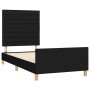Bed frame with black fabric headboard 90x190 cm by , Beds and slatted bases - Ref: Foro24-3125100, Price: 149,98 €, Discount: %