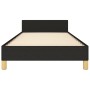Bed frame with black fabric headboard 90x190 cm by , Beds and slatted bases - Ref: Foro24-3125100, Price: 149,98 €, Discount: %