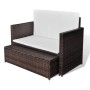 Brown Synthetic Rattan Garden Sofa by vidaXL, Outdoor sofas - Ref: Foro24-43070, Price: 381,96 €, Discount: %
