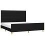 Bed frame with black fabric headboard 180x200 cm by , Beds and slatted bases - Ref: Foro24-3125156, Price: 240,98 €, Discount: %