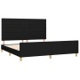 Bed frame with black fabric headboard 180x200 cm by , Beds and slatted bases - Ref: Foro24-3125156, Price: 240,98 €, Discount: %