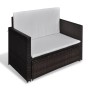 Brown Synthetic Rattan Garden Sofa by vidaXL, Outdoor sofas - Ref: Foro24-43070, Price: 381,96 €, Discount: %