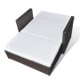 Braunes Gartensofa aus synthetischem Rattan von vidaXL, Outdoor-Sofas - Ref: Foro24-43070, Preis: 381,96 €, Rabatt: %