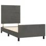Dark gray velvet bed frame with headboard 90x200cm by , Beds and slatted bases - Ref: Foro24-3125795, Price: 126,20 €, Discou...