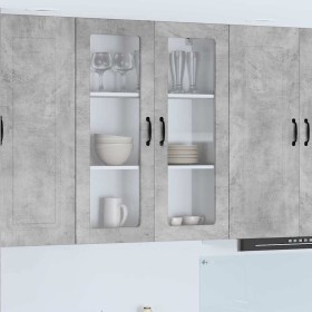 Armario de cocina mural Gris Concreto 80 x 31 x 100 cm en Armarios de cocina | Comprar online en Foro24