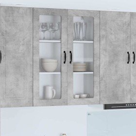 Armario de cocina mural Gris Concreto 80 x 31 x 100 cm en Armarios de cocina | Comprar online en Foro24