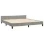 Light gray velvet bed frame with headboard 180x200cm by , Beds and slatted bases - Ref: Foro24-3125830, Price: 207,91 €, Disc...