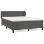 Box spring bed with dark gray velvet mattress 180x200 cm by , Beds and slatted bases - Ref: Foro24-3127566, Price: 492,94 €, ...