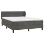 Box spring bed with dark gray velvet mattress 180x200 cm by , Beds and slatted bases - Ref: Foro24-3127566, Price: 492,94 €, ...