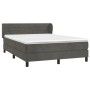 Cama box spring con colchón terciopelo gris oscuro 180x200 cm de , Camas y somieres - Ref: Foro24-3127566, Precio: 517,30 €, ...