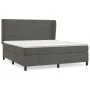 Box spring bed with dark gray velvet mattress 180x200 cm by , Beds and slatted bases - Ref: Foro24-3129286, Price: 554,74 €, ...