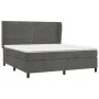 Box spring bed with dark gray velvet mattress 180x200 cm by , Beds and slatted bases - Ref: Foro24-3129286, Price: 554,74 €, ...
