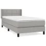 Box spring bed with light gray fabric mattress 80x200 cm by , Beds and slatted bases - Ref: Foro24-3129665, Price: 277,34 €, ...