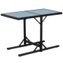 Garden bistro table and chairs 3 pcs and black poly rattan cushions by vidaXL, Garden sets - Ref: Foro24-42539, Price: 265,47...