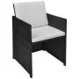 Garten-Bistrotisch und Stühle 3 Stück und schwarze Polyrattan-Kissen von vidaXL, Gartensets - Ref: Foro24-42539, Preis: 254,9...