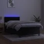 Box spring bed with mattress and LED black velvet 90x200 cm by , Beds and slatted bases - Ref: Foro24-3134443, Price: 283,81 ...