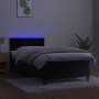 Boxspringbett mit Matratze und LED-Samt in Schwarz, 90 x 200 cm von , Betten und Lattenroste - Ref: Foro24-3134443, Preis: 28...