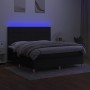 Boxspringbettmatratze und LED-Leuchten aus schwarzem Stoff 180x200 cm von , Betten und Lattenroste - Ref: Foro24-3135535, Pre...