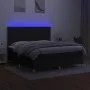 Boxspringbettmatratze und LED-Leuchten aus schwarzem Stoff 180x200 cm von , Betten und Lattenroste - Ref: Foro24-3135535, Pre...