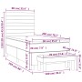 Boxspringbett mit schwarzer Stoffmatratze 90x200 cm von , Betten und Lattenroste - Ref: Foro24-3136647, Preis: 383,49 €, Raba...