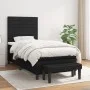 Box spring bed with black fabric mattress 90x190 cm by , Beds and slatted bases - Ref: Foro24-3136639, Price: 342,55 €, Disco...