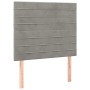 Cama box spring con colchón terciopelo gris claro 90x190 cm de , Camas y somieres - Ref: Foro24-3137875, Precio: 322,50 €, De...