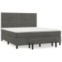 Box spring bed with dark gray velvet mattress 180x200 cm by , Beds and slatted bases - Ref: Foro24-3137918, Price: 582,58 €, ...