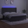 Boxspringbett mit Matratze und dunkelgrauem LED-Samt 180x200 cm von , Betten und Lattenroste - Ref: Foro24-3139638, Preis: 56...