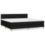 Cama box spring con colchón tela negro 200x200 cm de , Camas y somieres - Ref: Foro24-3140723, Precio: 578,99 €, Descuento: %
