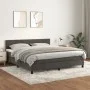 Cama box spring con colchón terciopelo gris oscuro 180x200 cm de , Camas y somieres - Ref: Foro24-3141378, Precio: 487,87 €, ...