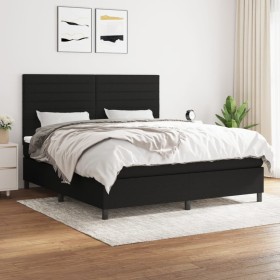 Box spring bed with black fabric mattress 180x200 cm by , Beds and slatted bases - Ref: Foro24-3141875, Price: 639,45 €, Disc...