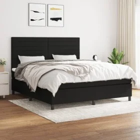 Box spring bed with black fabric mattress 180x200 cm by , Beds and slatted bases - Ref: Foro24-3141875, Price: 610,93 €, Disc...
