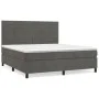 Box spring bed with dark gray velvet mattress 180x200 cm by , Beds and slatted bases - Ref: Foro24-3143098, Price: 541,78 €, ...
