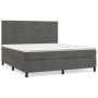 Cama box spring con colchón terciopelo gris oscuro 180x200 cm de , Camas y somieres - Ref: Foro24-3143098, Precio: 552,74 €, ...