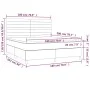 Box spring bed with dark gray velvet mattress 180x200 cm by , Beds and slatted bases - Ref: Foro24-3143098, Price: 541,78 €, ...