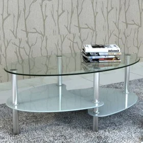 Glass coffee table with exclusive white design by , Coffee table - Ref: Foro24-240508, Price: 77,40 €, Discount: %