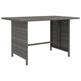 Mesa de jardín de ratán sintético gris 110x70x65 cm de , Sofás modulares de exterior - Ref: Foro24-313497, Precio: 151,89 €, ...