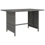 Gray synthetic rattan garden table 110x70x65 cm by , Modular outdoor sofas - Ref: Foro24-313497, Price: 140,46 €, Discount: %