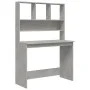 Escritorio de estantes contrachapada gris hormigón 102x45x148cm de , Escritorios - Ref: Foro24-823004, Precio: 81,00 €, Descu...