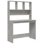 Escritorio de estantes contrachapada gris hormigón 102x45x148cm de , Escritorios - Ref: Foro24-823004, Precio: 82,29 €, Descu...