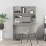 Escritorio de estantes contrachapada gris hormigón 102x45x148cm de , Escritorios - Ref: Foro24-823004, Precio: 81,00 €, Descu...